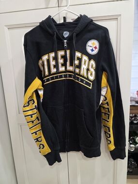 Pittsburgh Steelers Black & Gold Full-Zip Hoodie